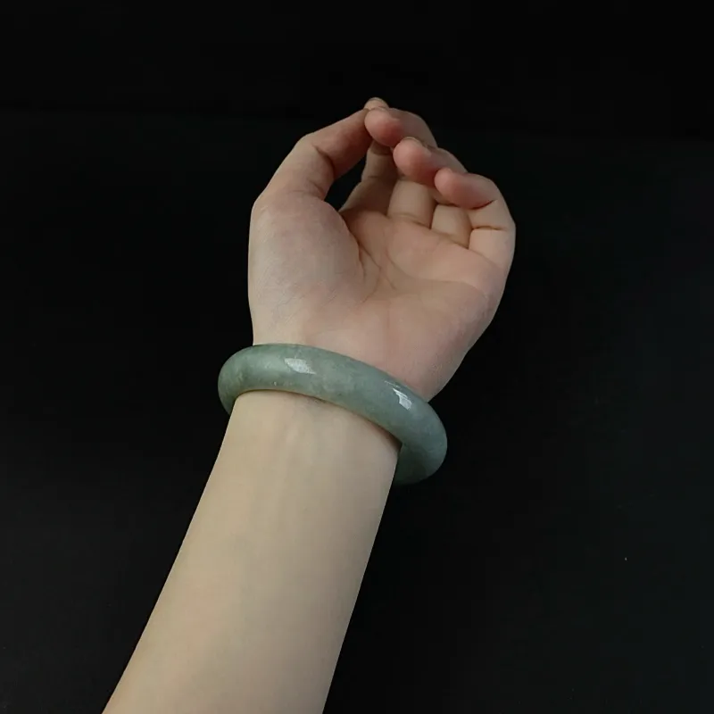 South Asia Bean Type Jadeite Bangles Unisex-2