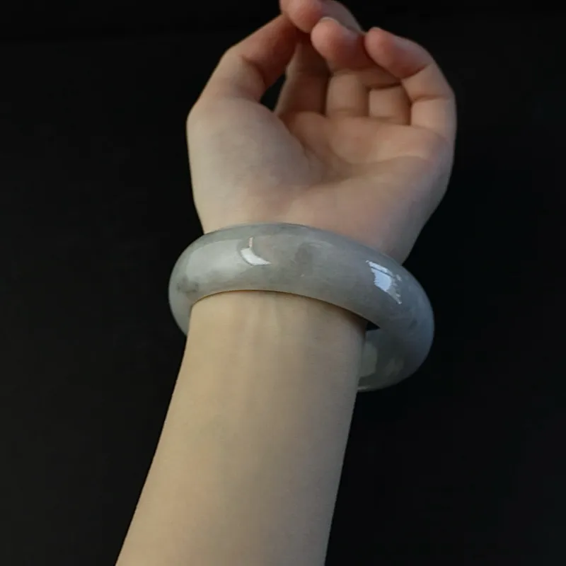South Asia Bean Type Jadeite Bangles Unisex-1