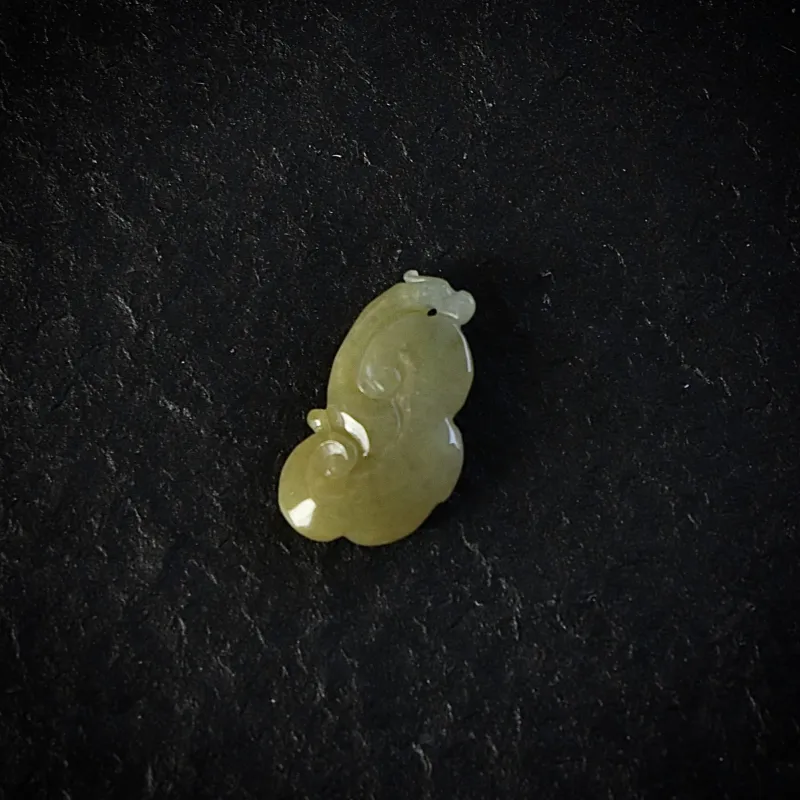 South Asia Bean Type Jadeite Pendants Unisex-2