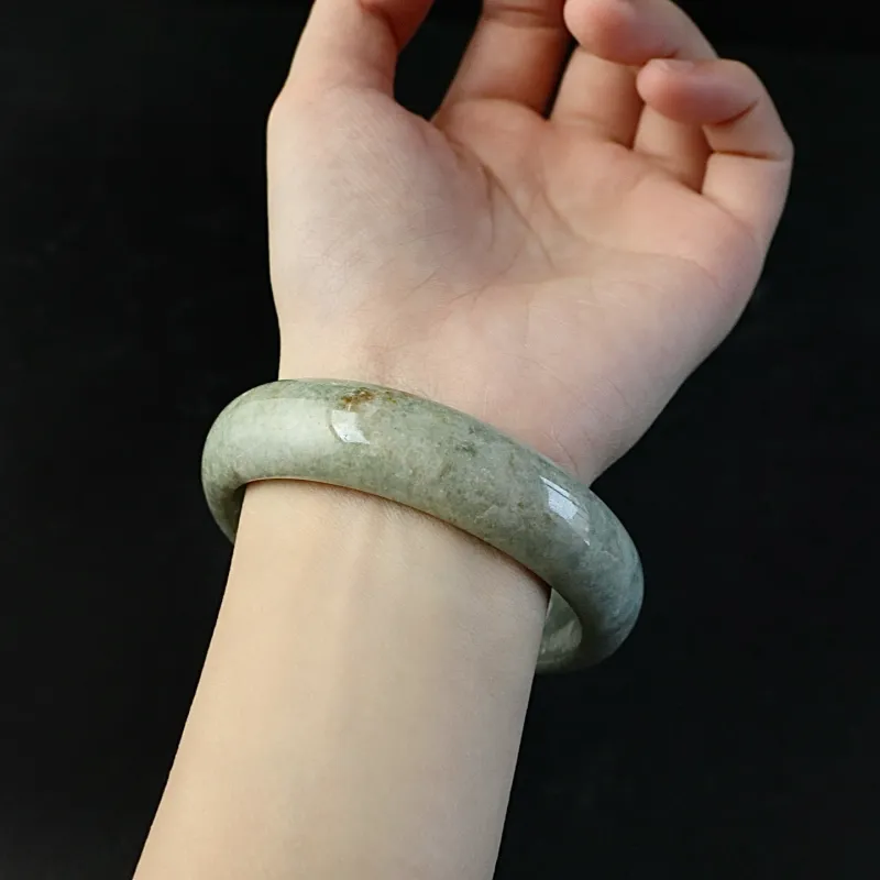 South Asia Bean Type Jadeite Bangles Unisex-1