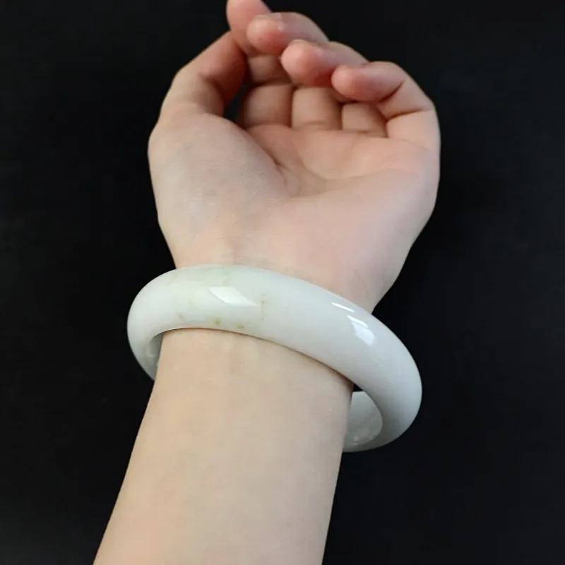 South Asia Bean Type Jadeite Bangles Unisex-2