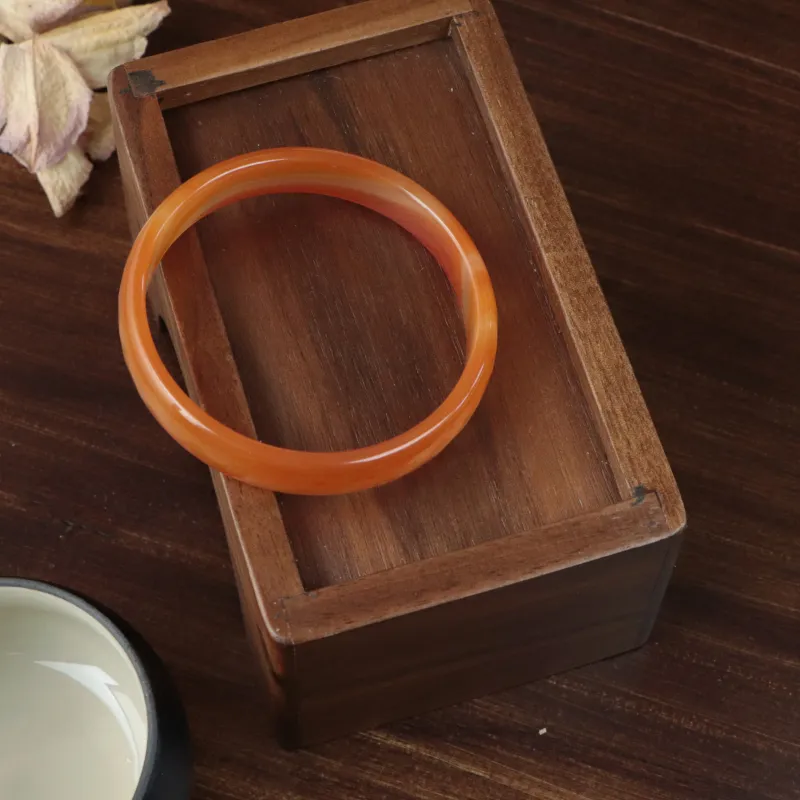 South Asia Natural Agate Jade Bangles Women's-4
