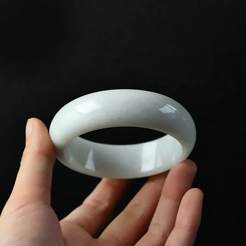 South Asia Bean Type Jadeite Bangles Unisex-4