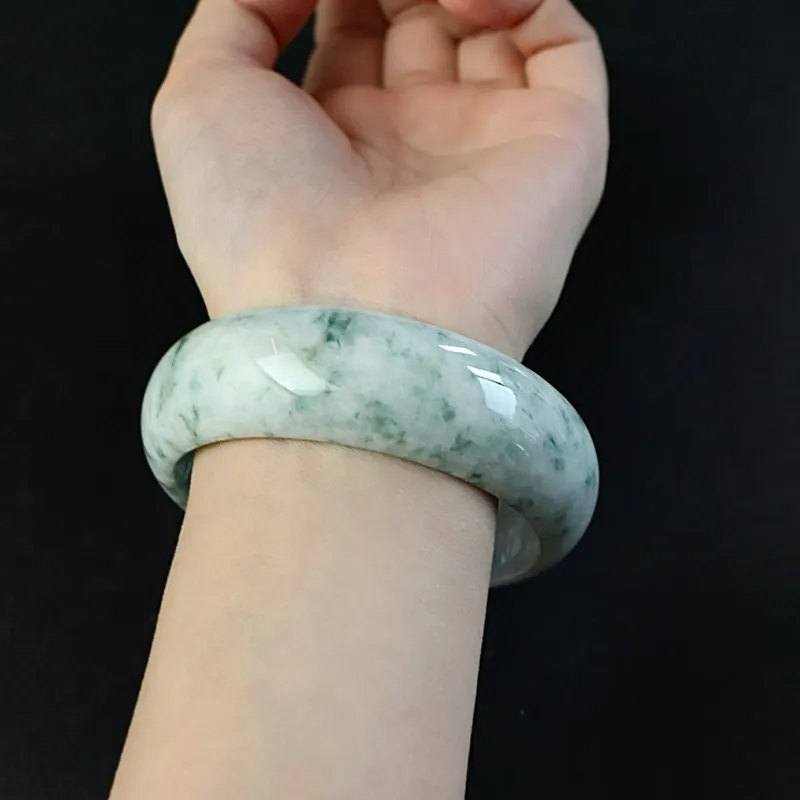 South Asia Bean Type Jadeite Bangles Unisex-3