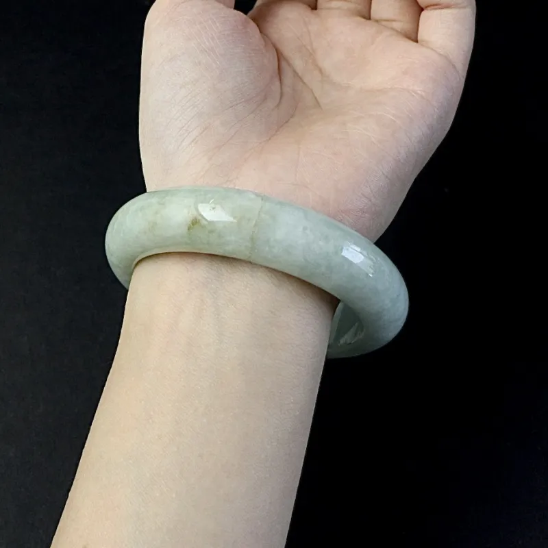 South Asia Bean Type Jadeite Bangles Unisex-5