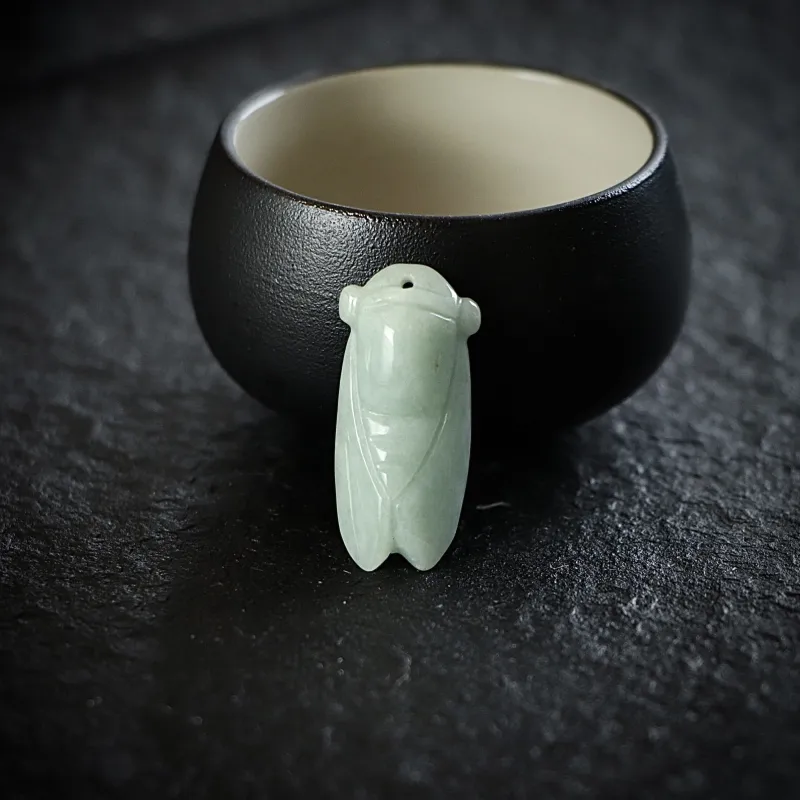 South Asia Bean Type Jadeite Pendants Unisex-3