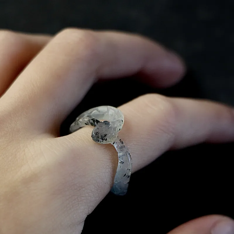 South Asia Serpentine Jade Rings Unisex-1