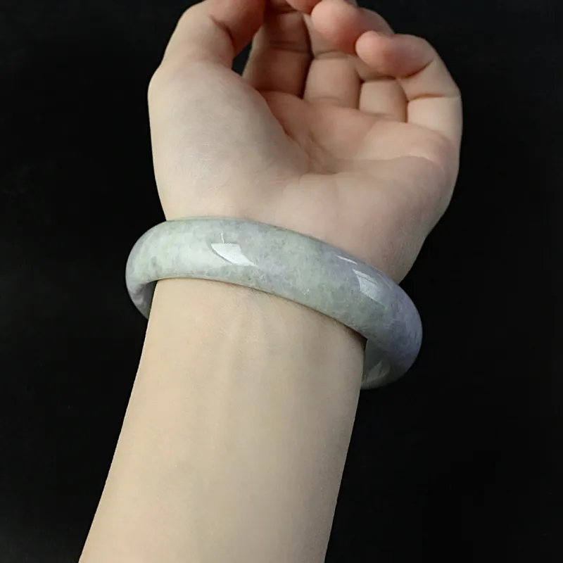 South Asia Bean Type Jadeite Bangles Unisex-2