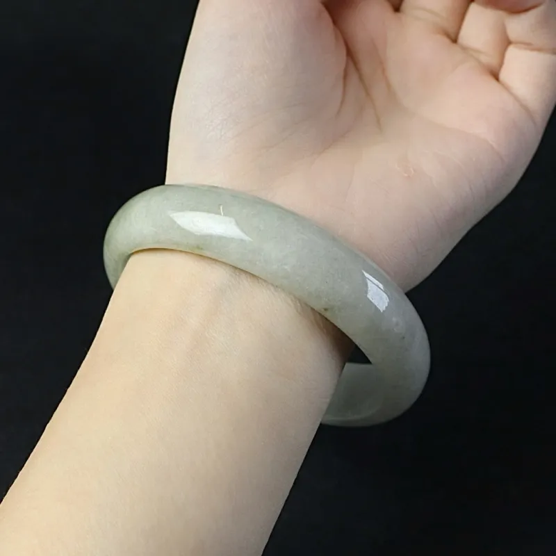 South Asia Bean Type Jadeite Bangles Unisex-1