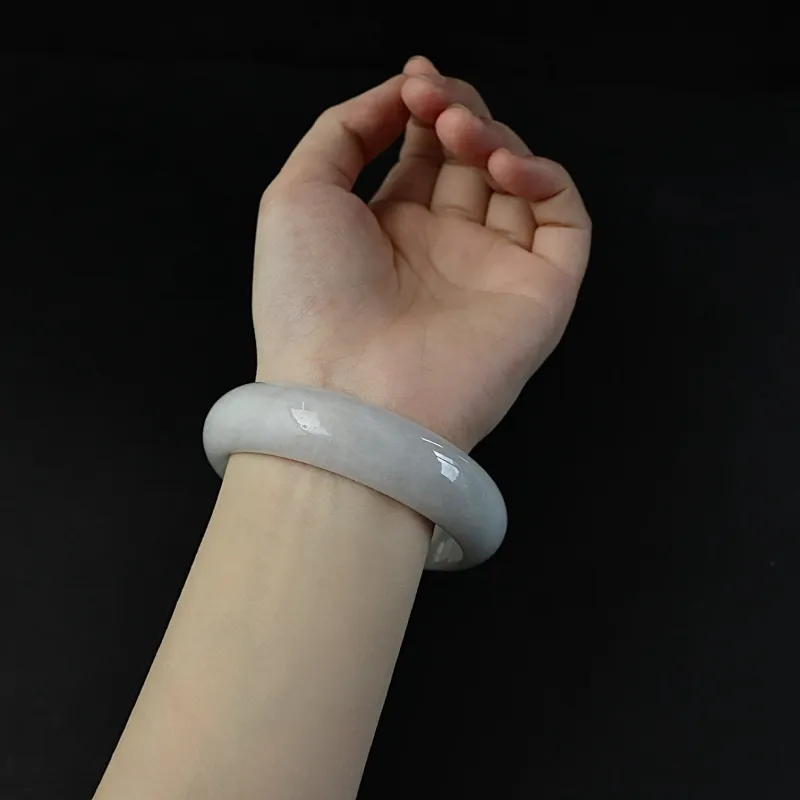 South Asia Bean Type Jadeite Bangles Unisex-4