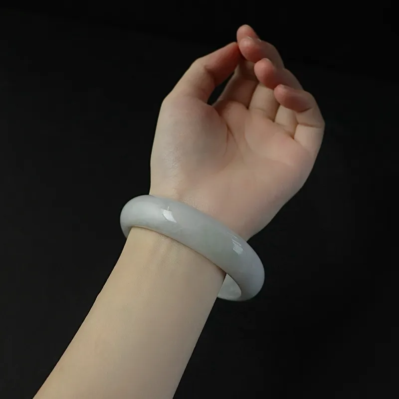 South Asia Bean Type Jadeite Bangles Unisex-1