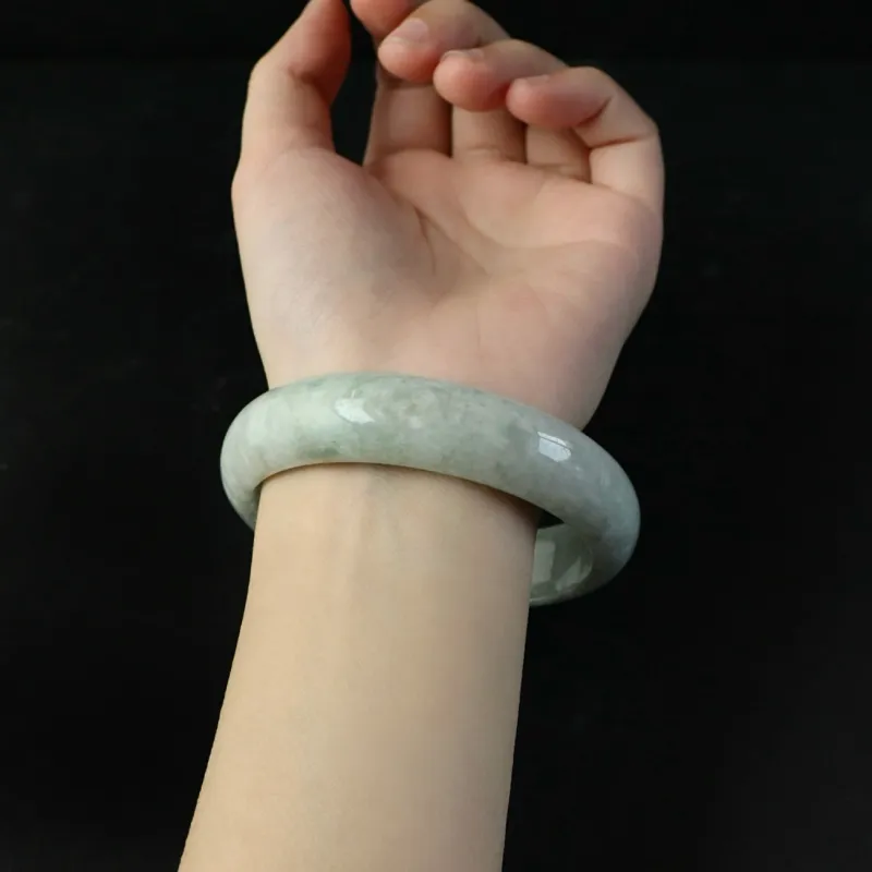 South Asia Bean Type Jadeite Bangles Unisex-1