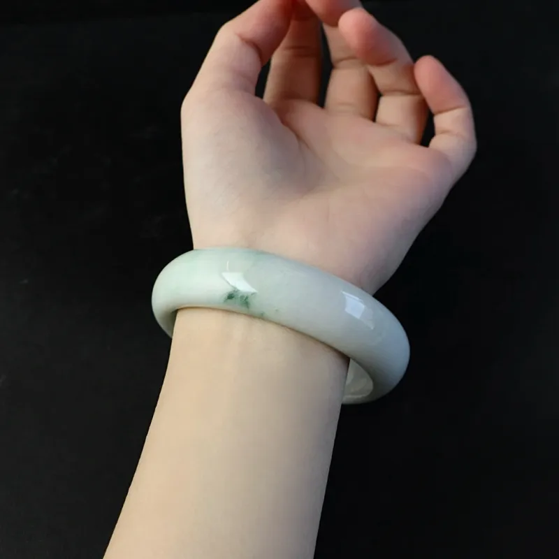 South Asia Bean Type Jadeite Bangles Unisex-1