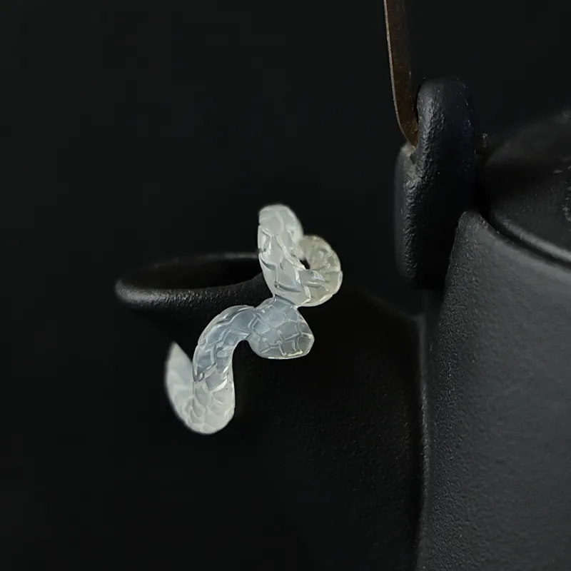 South Asia Serpentine Jade Jade Rings Unisex-2