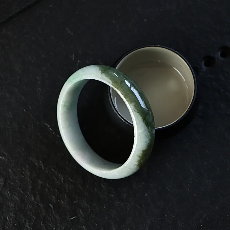 South Asia Bean Type Jadeite Bangles Unisex-2