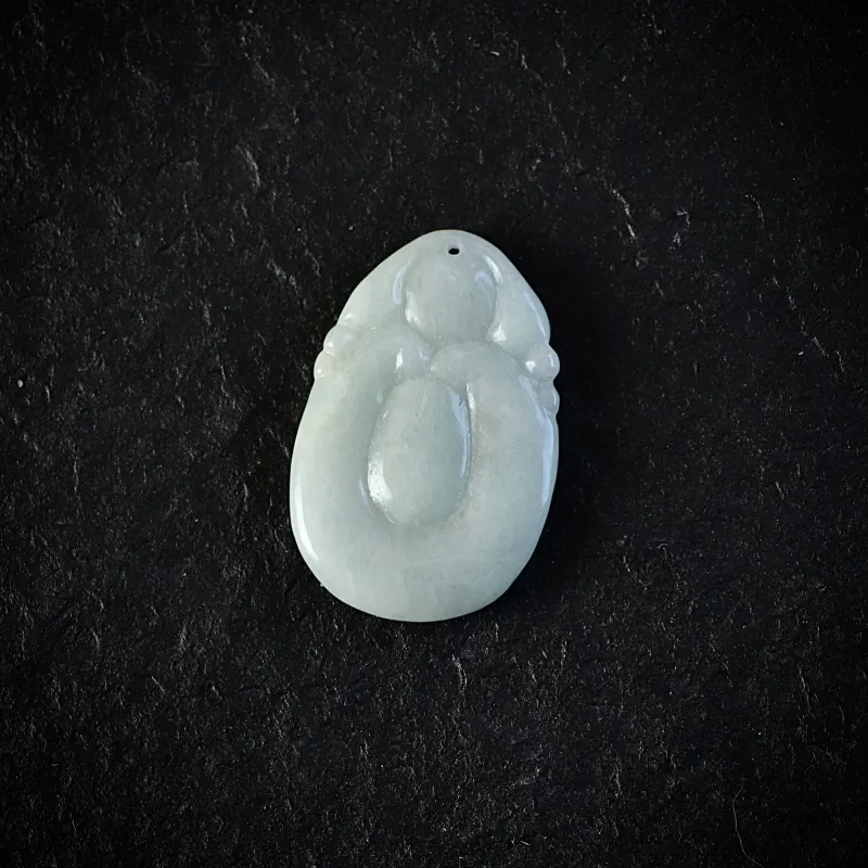 South Asia Bean Type Jadeite Pendants Unisex-2