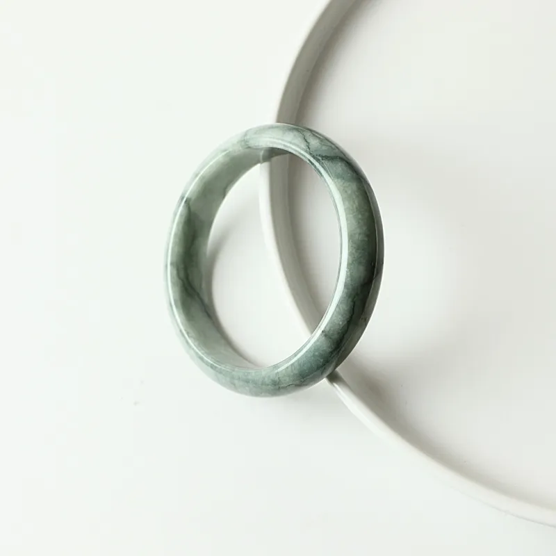 South Asia Bean Type Jadeite Bangles Unisex-5