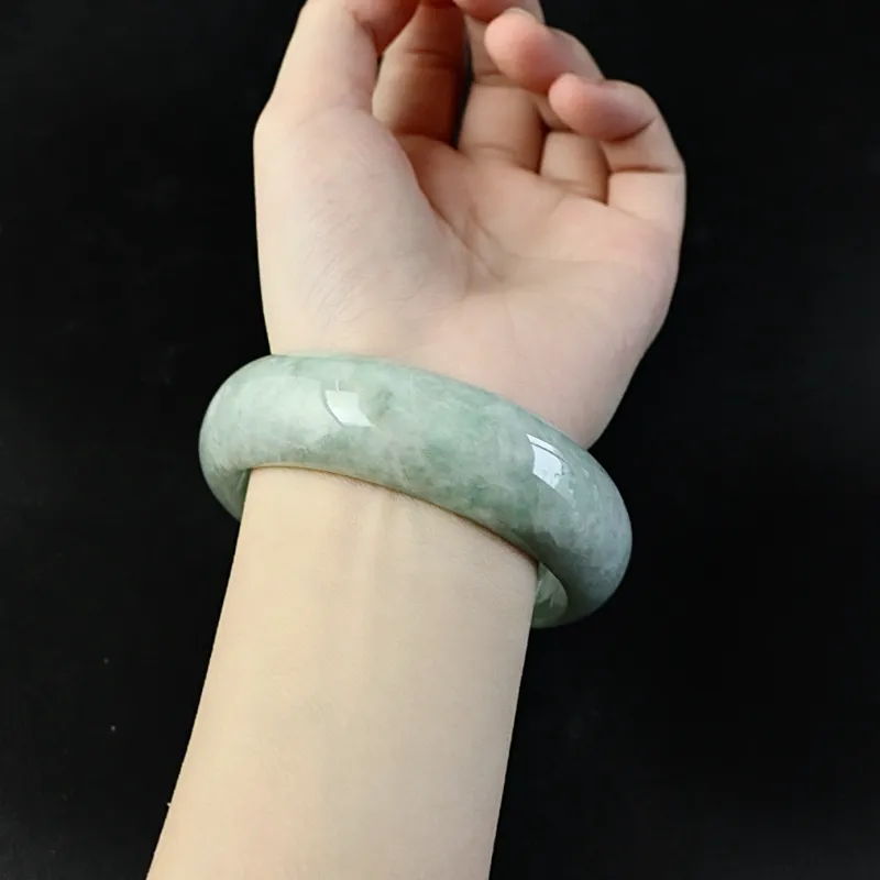 South Asia Bean Type Jadeite Bangles Unisex-1