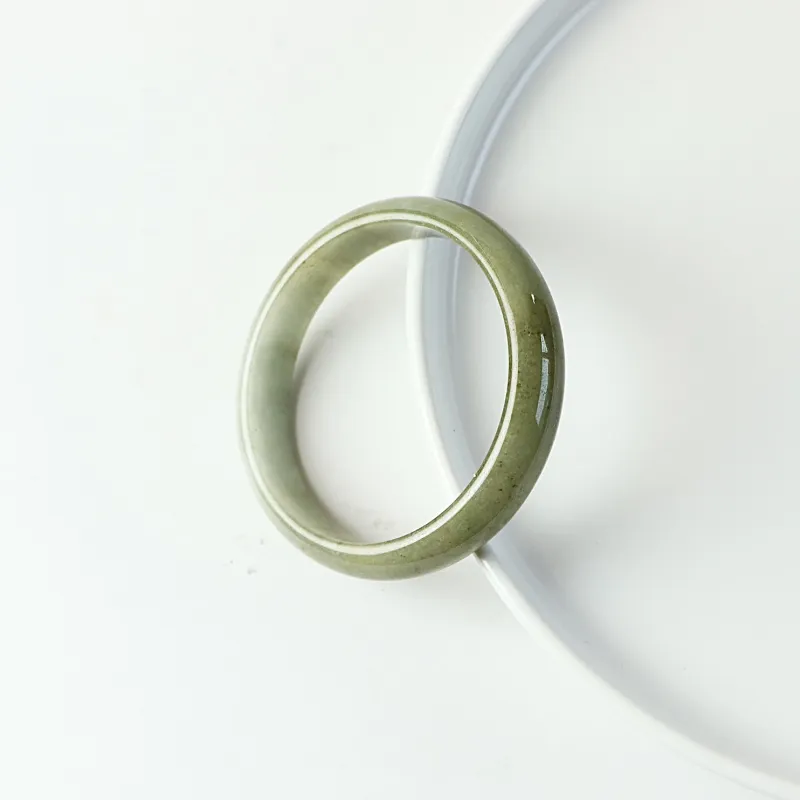 South Asia Bean Type Jadeite Bangles Unisex-5