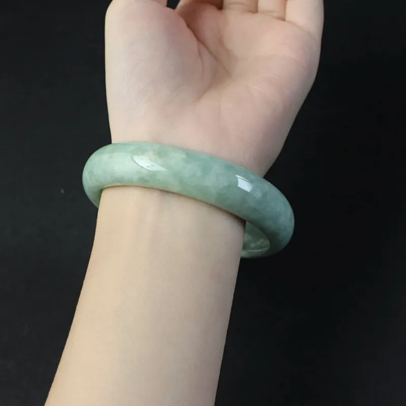 South Asia Bean Type Jadeite Bangles Unisex-1