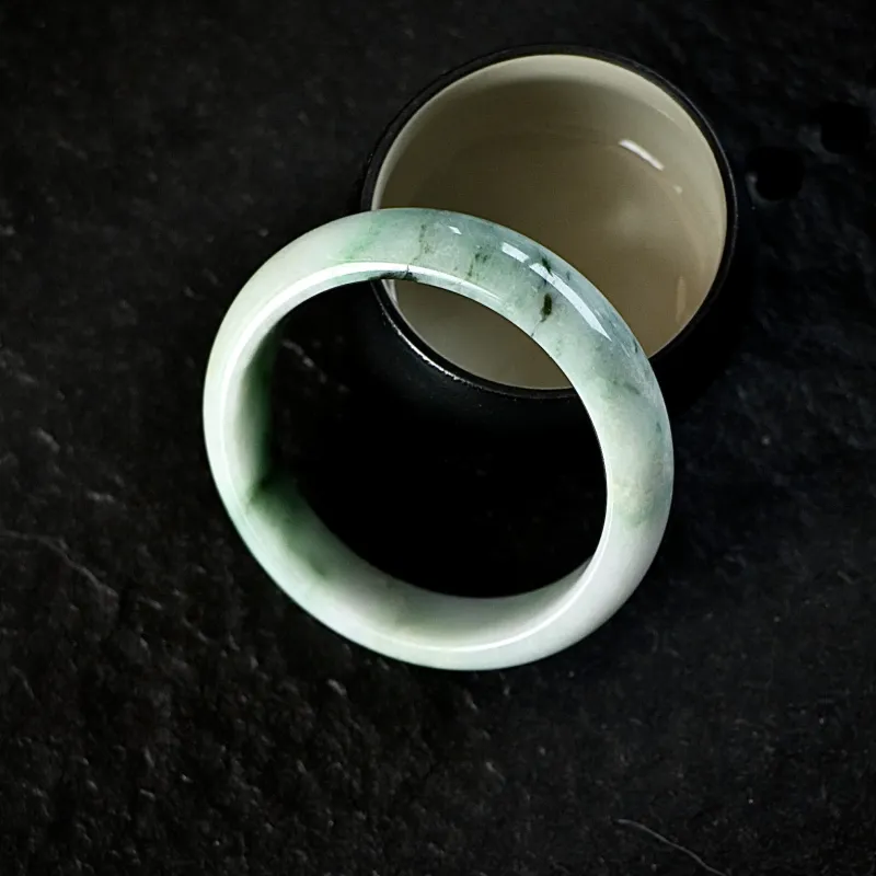 South Asia Bean Type Jadeite Bangles Unisex-3