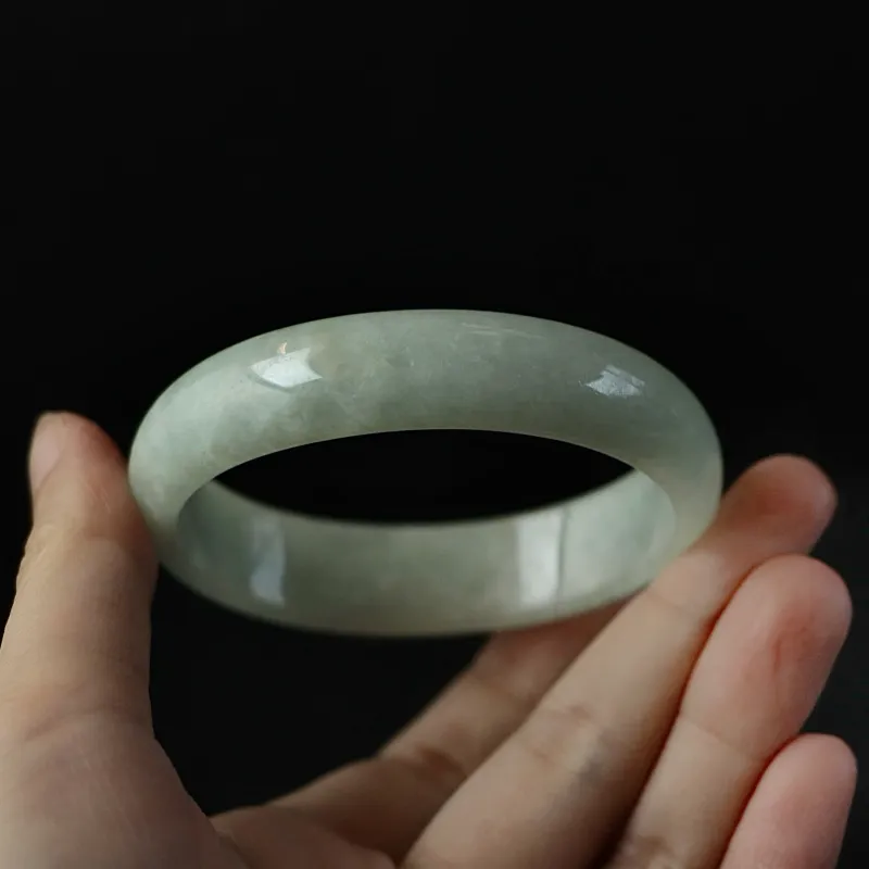 South Asia Bean Type Jadeite Bangles Unisex-3