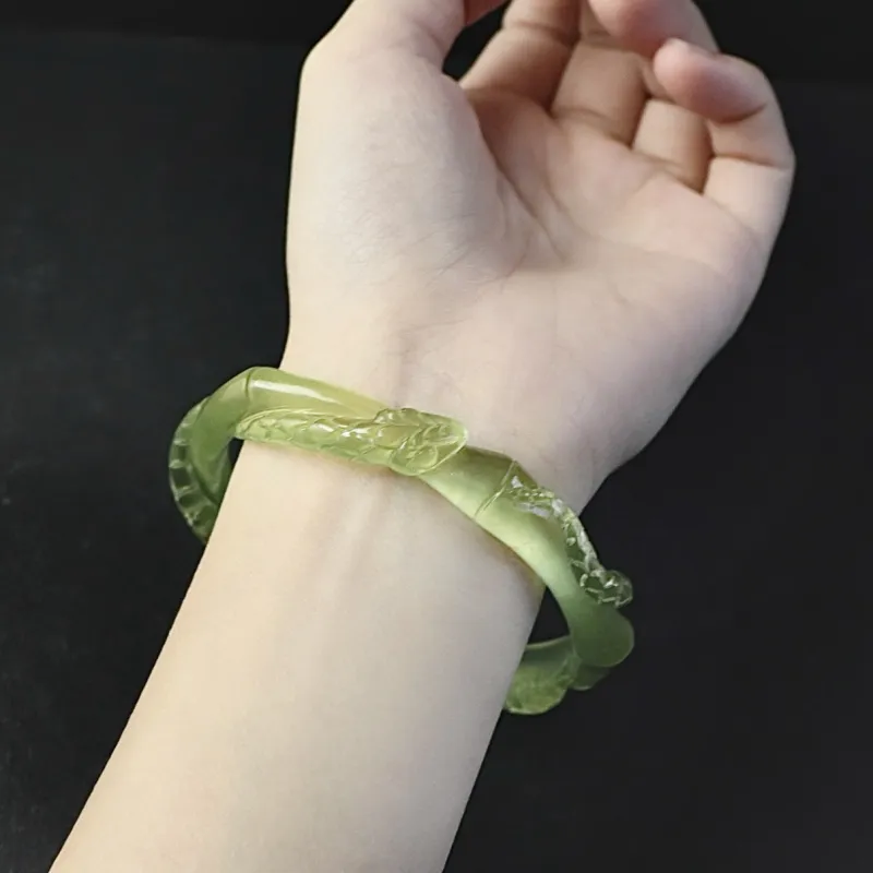 South Asia Serpentine Jade Bangles Unisex-1
