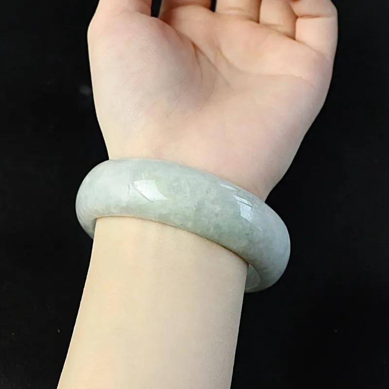 South Asia Bean Type Jadeite Bangles Unisex-1