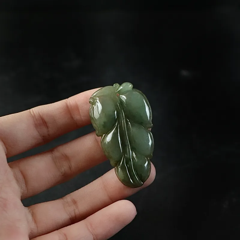 South Asia Bean Type Jadeite Pendants Unisex-2