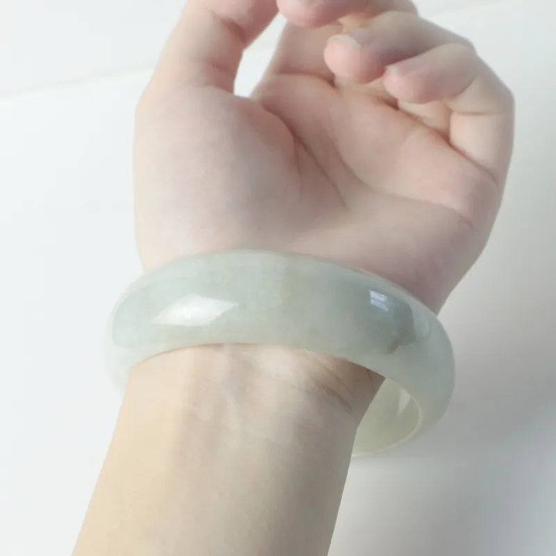South Asia Bean Type Jadeite Bangles Women's-3