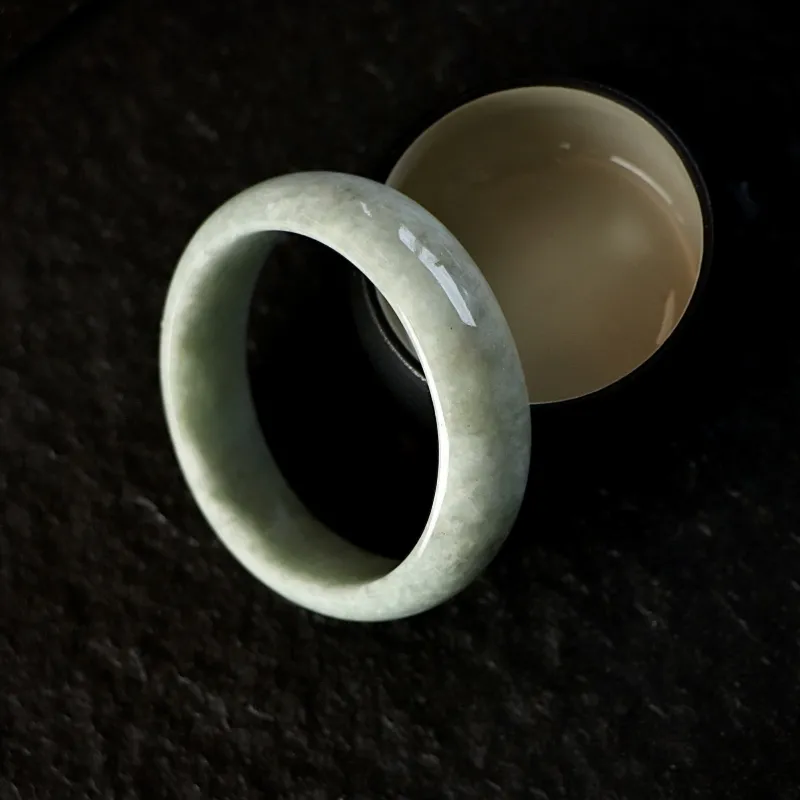 South Asia Bean Type Jadeite Bangles Women's-1