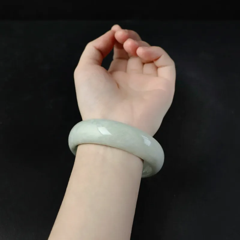 South Asia Bean Type Jadeite Bangles Unisex-1