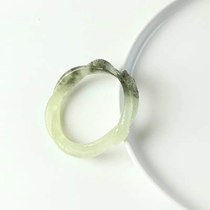 South Asia Natural Serpentine Jade Bangles Unisex-1