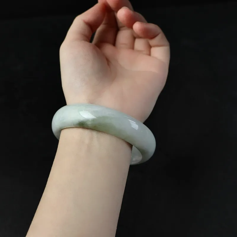 South Asia Bean Type Jadeite Bangles Unisex-3