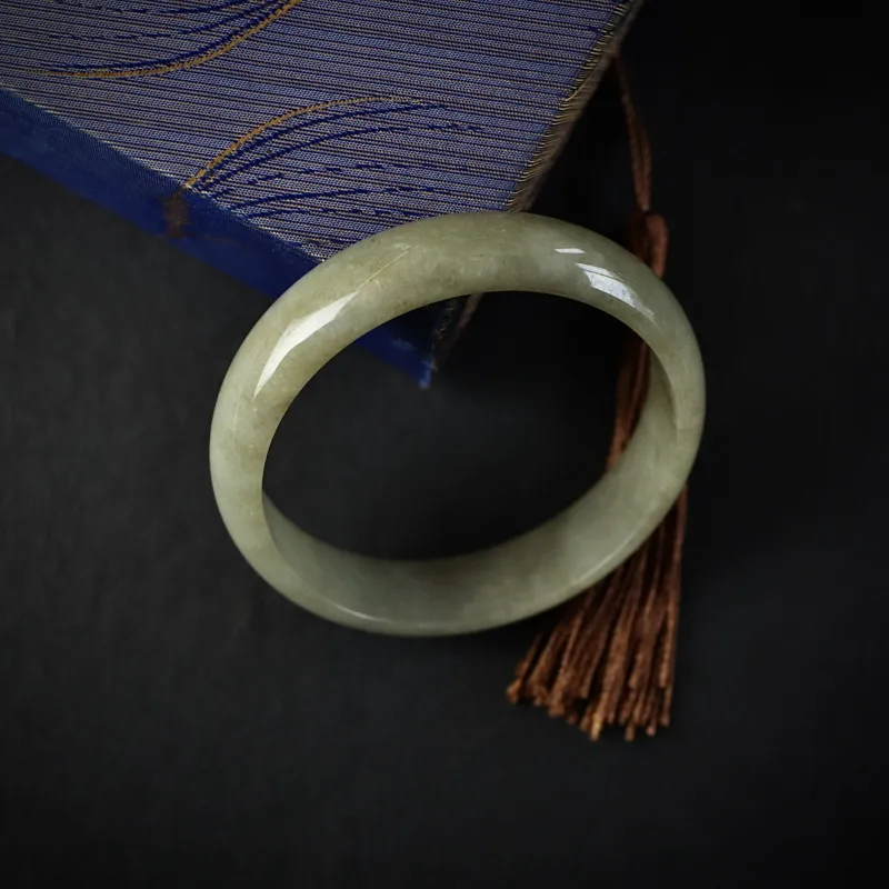 South Asia Bean Type Jadeite Bangles Unisex-2