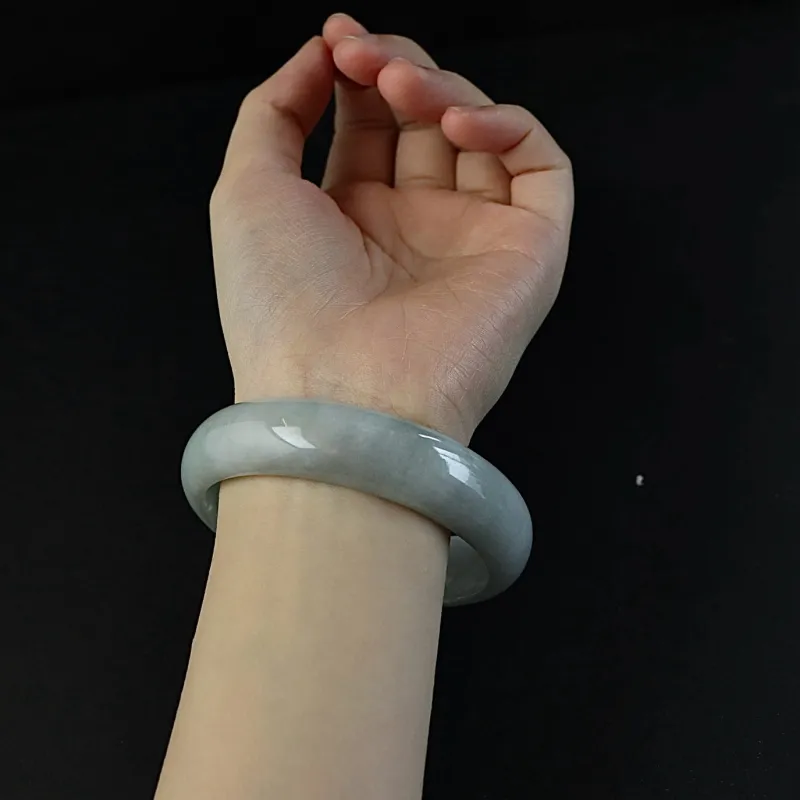 South Asia Bean Type Jadeite Bangles Unisex-3