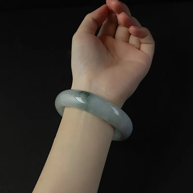 South Asia Bean Type Jadeite Bangles Unisex-2