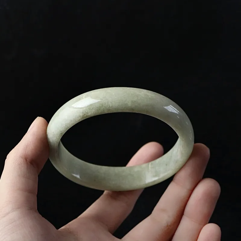 South Asia Bean Type Jadeite Bangles Unisex-1