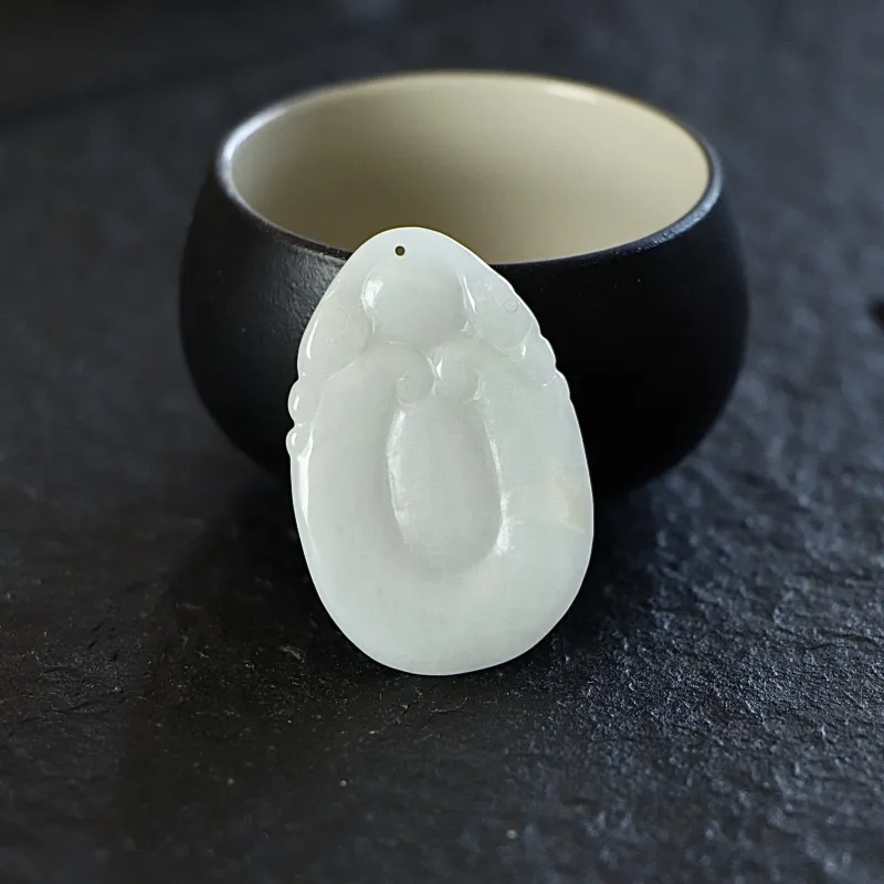 South Asia Bean Type Jadeite Pendants Unisex-1