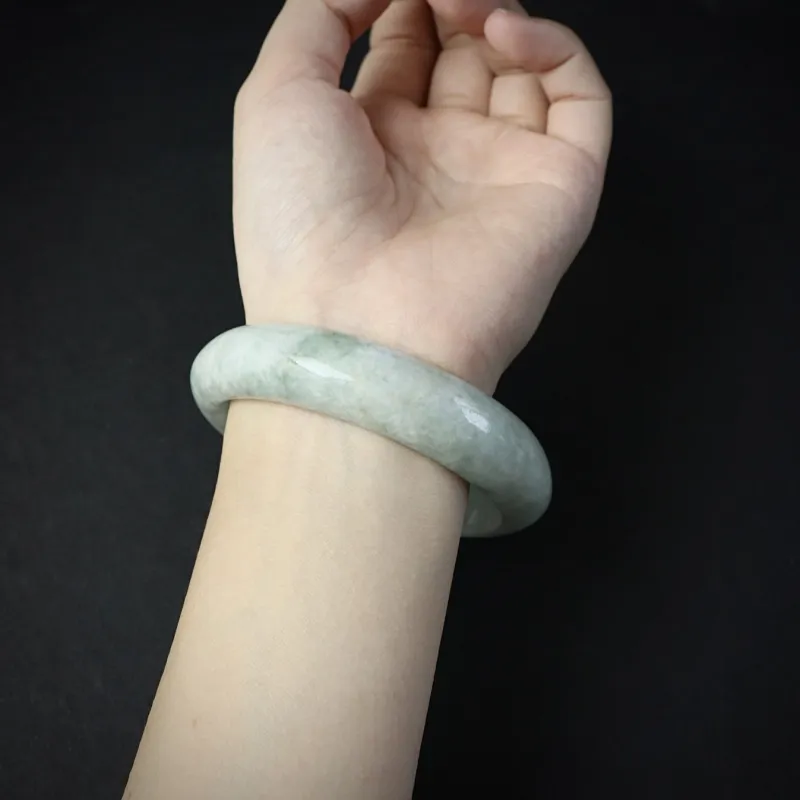 South Asia Bean Type Jadeite Bangles Unisex-4