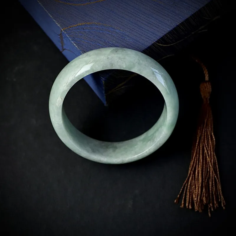 South Asia Bean Type Jadeite Bangles Unisex-1
