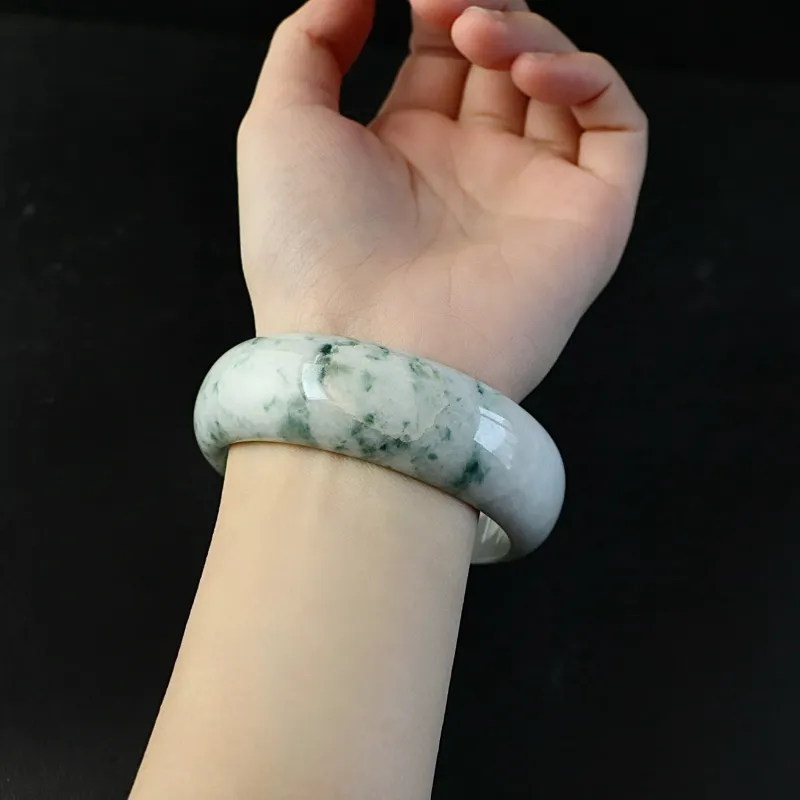 South Asia Bean Type Jadeite Bangles Unisex-2