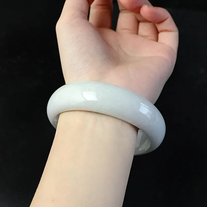 South Asia Bean Type Jadeite Bangles Unisex-3