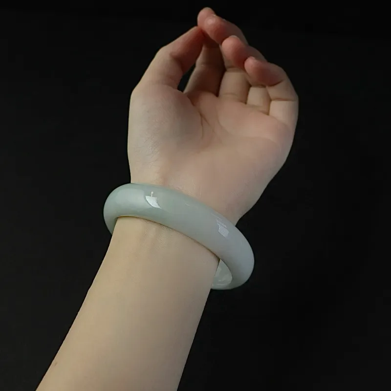 South Asia Bean Type Jadeite Bangles Unisex-2