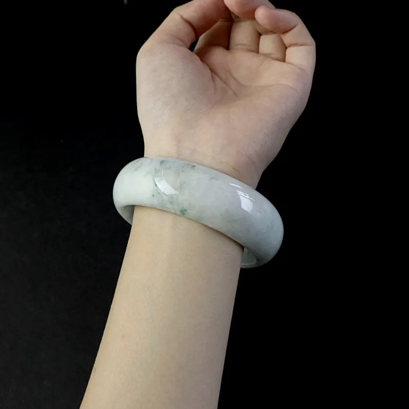 South Asia Bean Type Jadeite Bangles Unisex-3