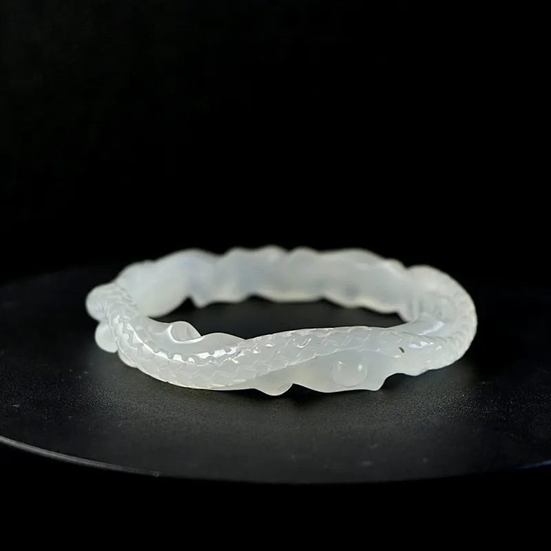 South Asia Serpentine Jade Bangles Unisex-6