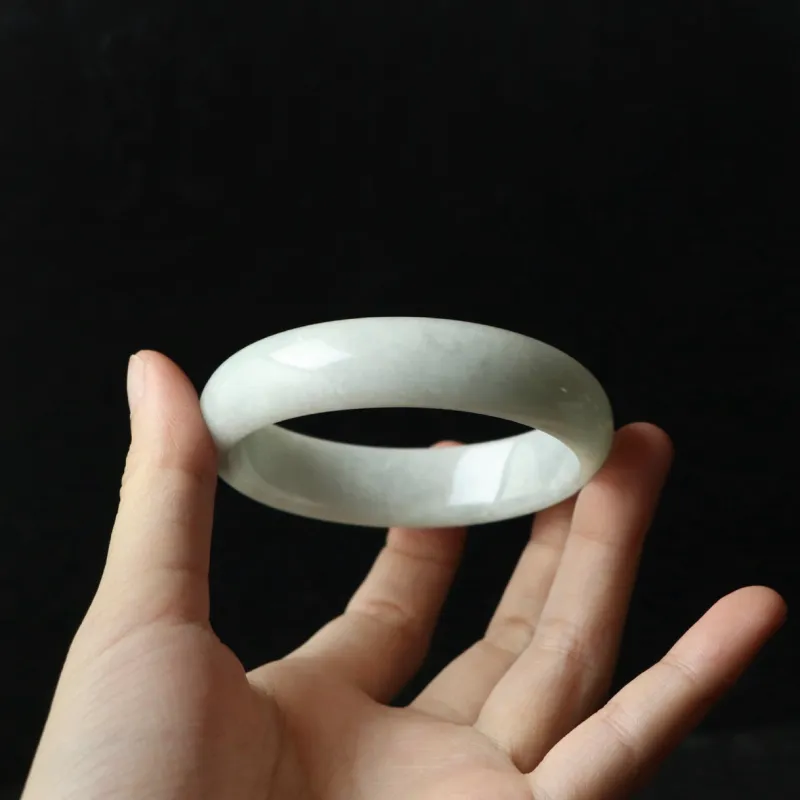 South Asia Bean Type Jadeite Bangles Unisex-4