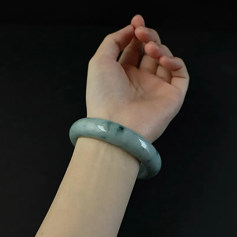 South Asia Bean Type Jadeite Bangles Unisex-2