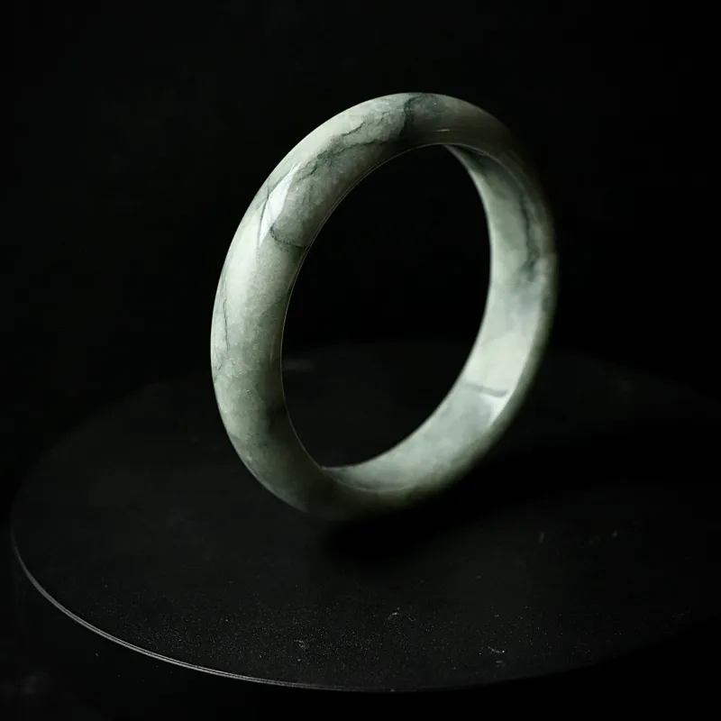 South Asia Bean Type Jadeite Bangles Unisex-4