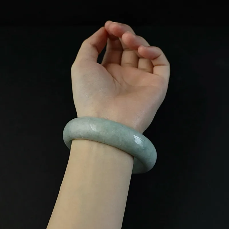 South Asia Bean Type Jadeite Bangles Unisex-1